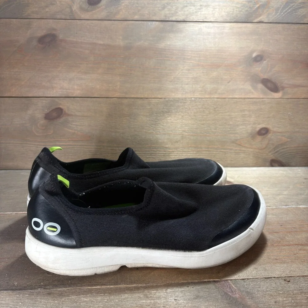 OOFOS OOmg Womens size 10 shoes Black Mesh Slip On Recovery Comfort sneakers